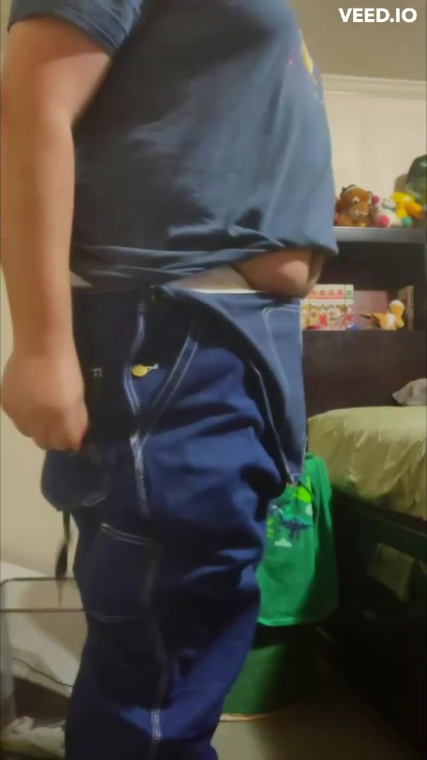 Diaper boy doing what he does best