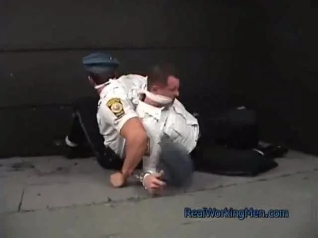 Cop Bondage Porn - Cuffed cop bondage - ThisVid.com