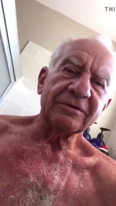 grandpa takes a shower