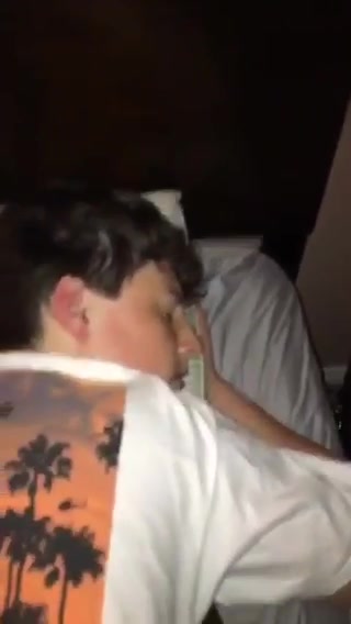 Slapping sleeping friend with dick