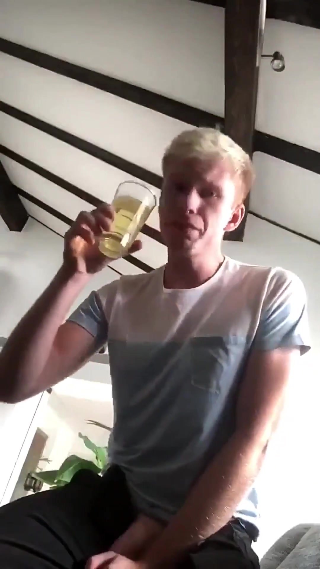 pissing in a glass and drinking it