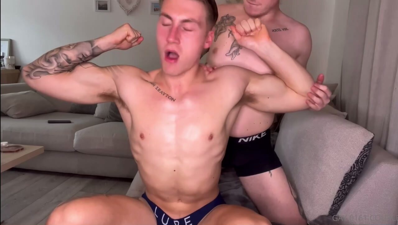 Sexy British guy put sniff