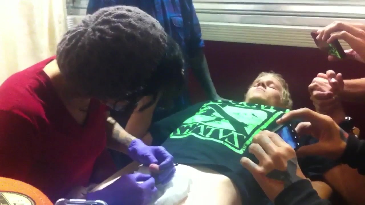 Dude gets his dick pierced
