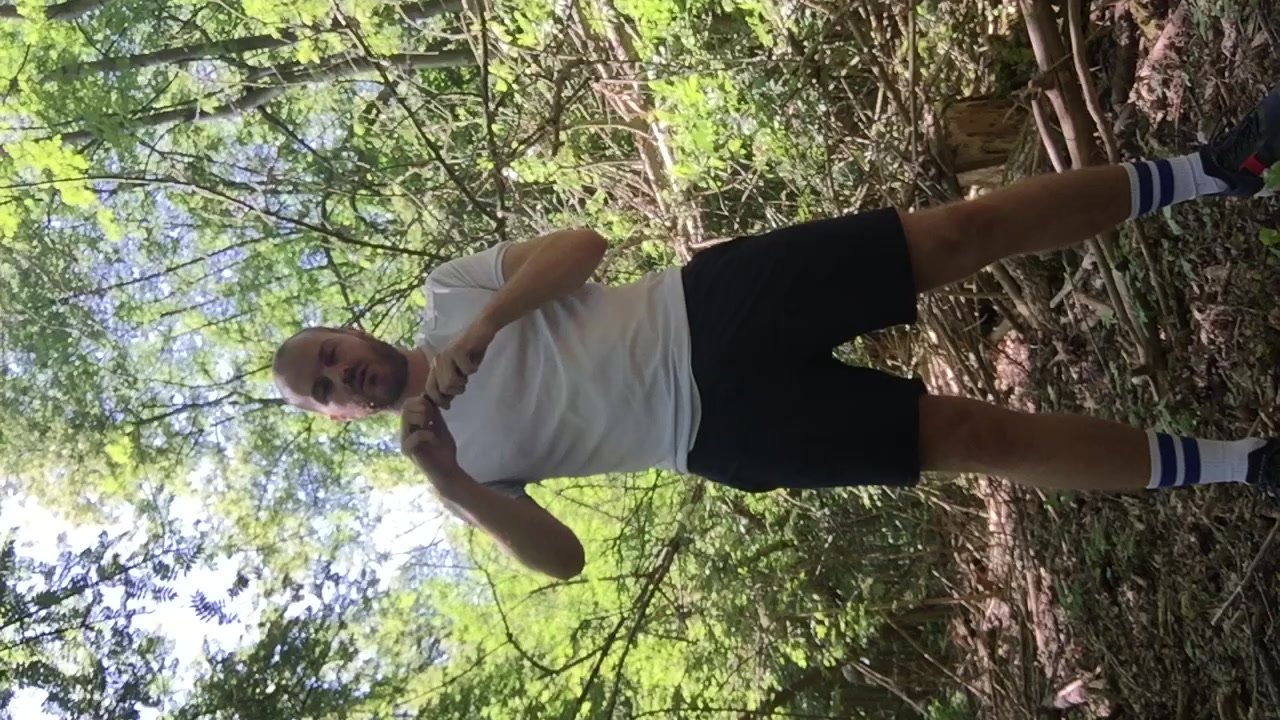 Doing poppers in the woods