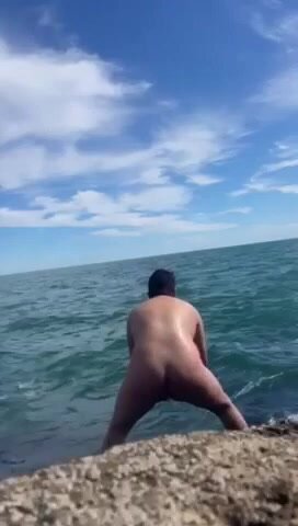 Naked swim in Ocean