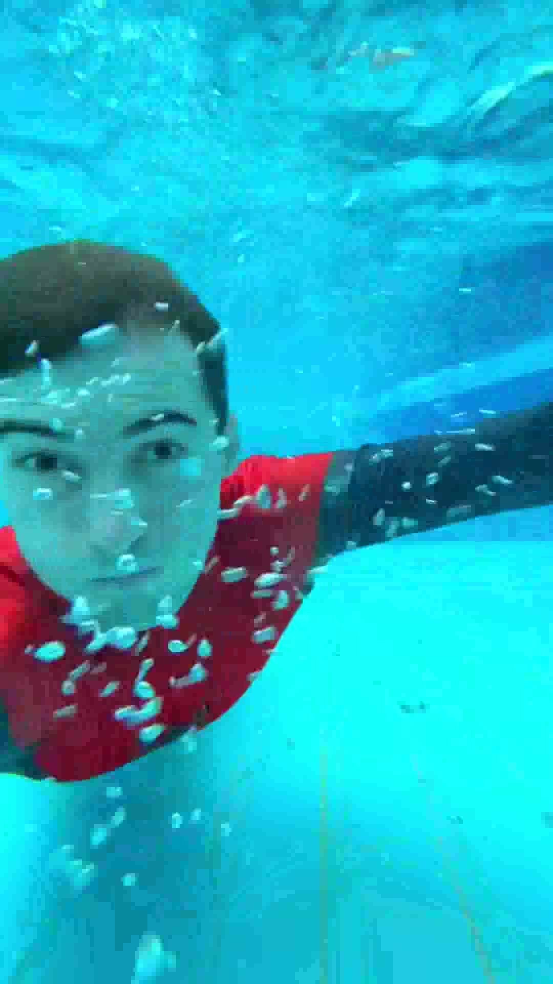 Underwater barefaced Spider-Man