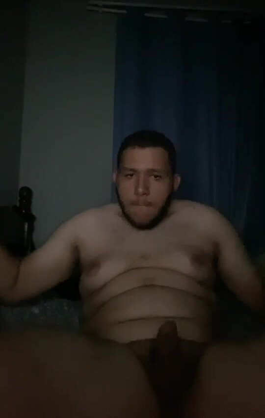 fat brazilian playing with his ass