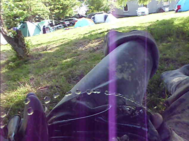 piss on dirty rubber gear