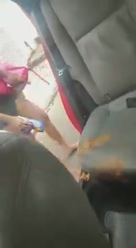 Poop herself in a car