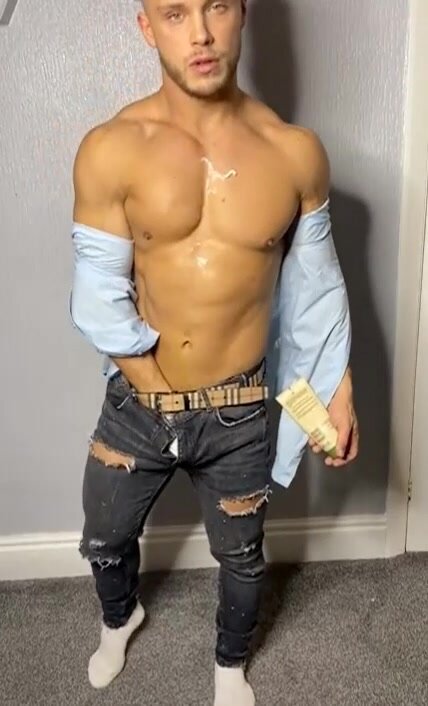 Muscle guy showing off - video 2