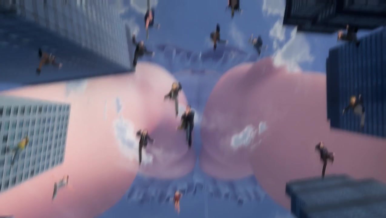Giantess Sora play in a city [Barefoot]