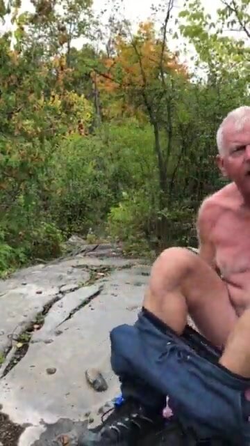 grandpa cruises in the forest