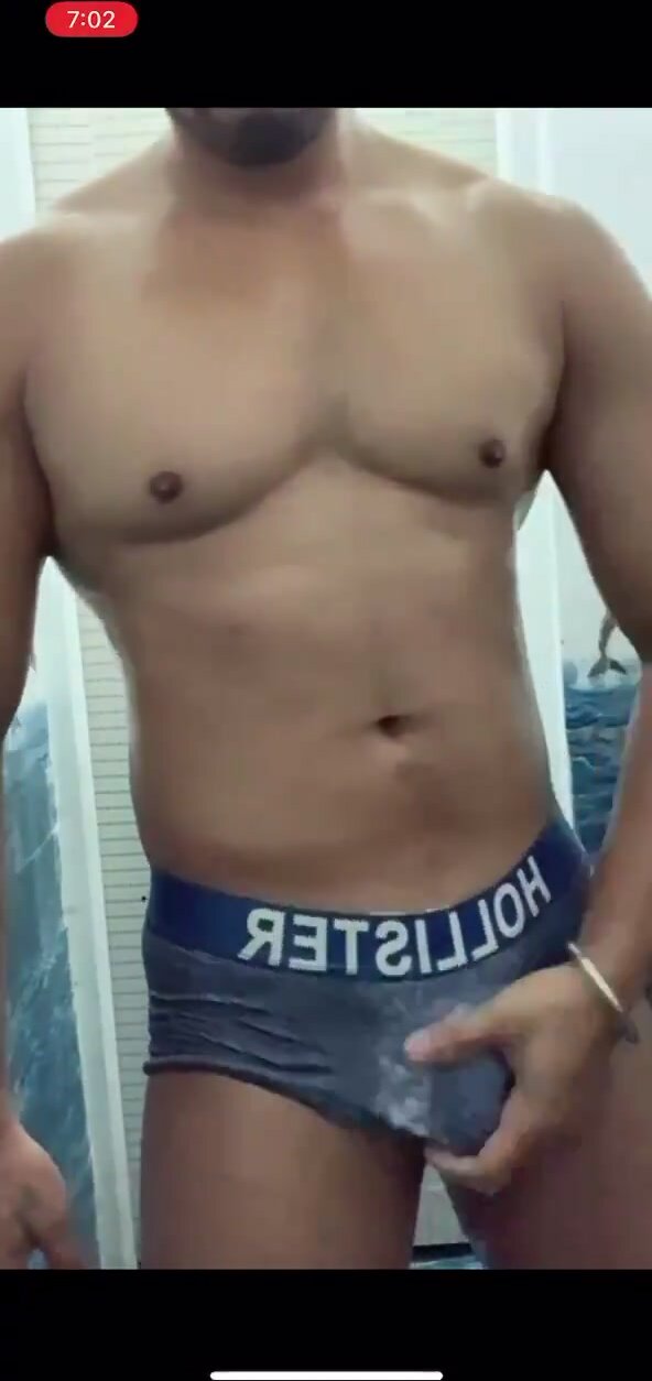 Desi muscular hung hunk teasing hard big boner