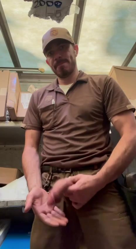 ups showing his nice cock