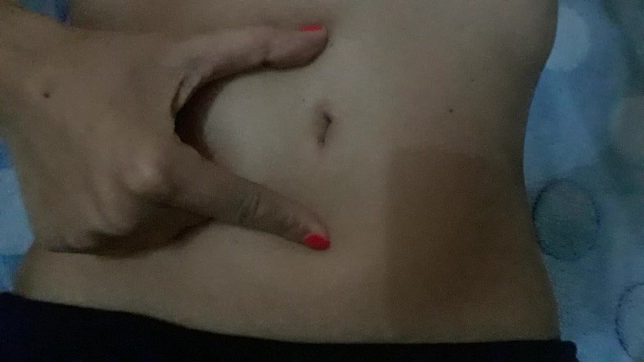 Girl navel fingering belly fetish