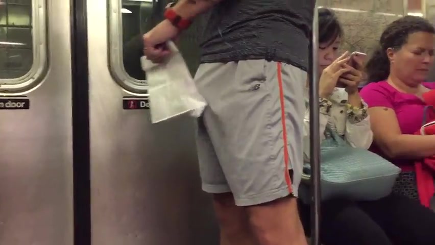 Guy hard in train