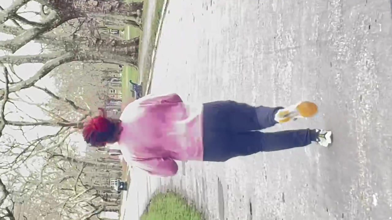Fit pawg running in the park