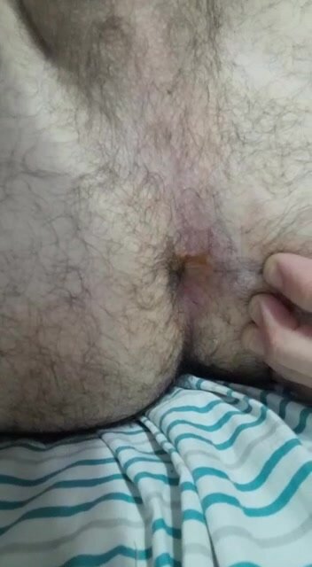 Straight guy showing his dirty tight hole