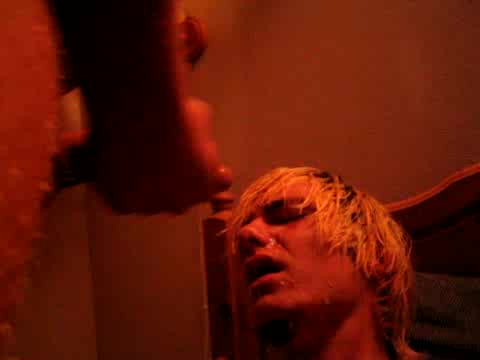 blonde facial cumshot