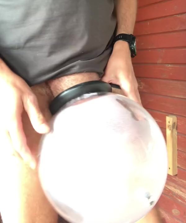 Pumping cock and balls