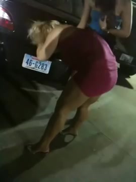 Drunken puke in the parking garage