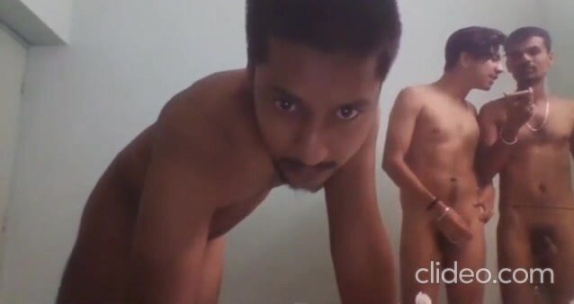 Desi gay live Threesome on cam