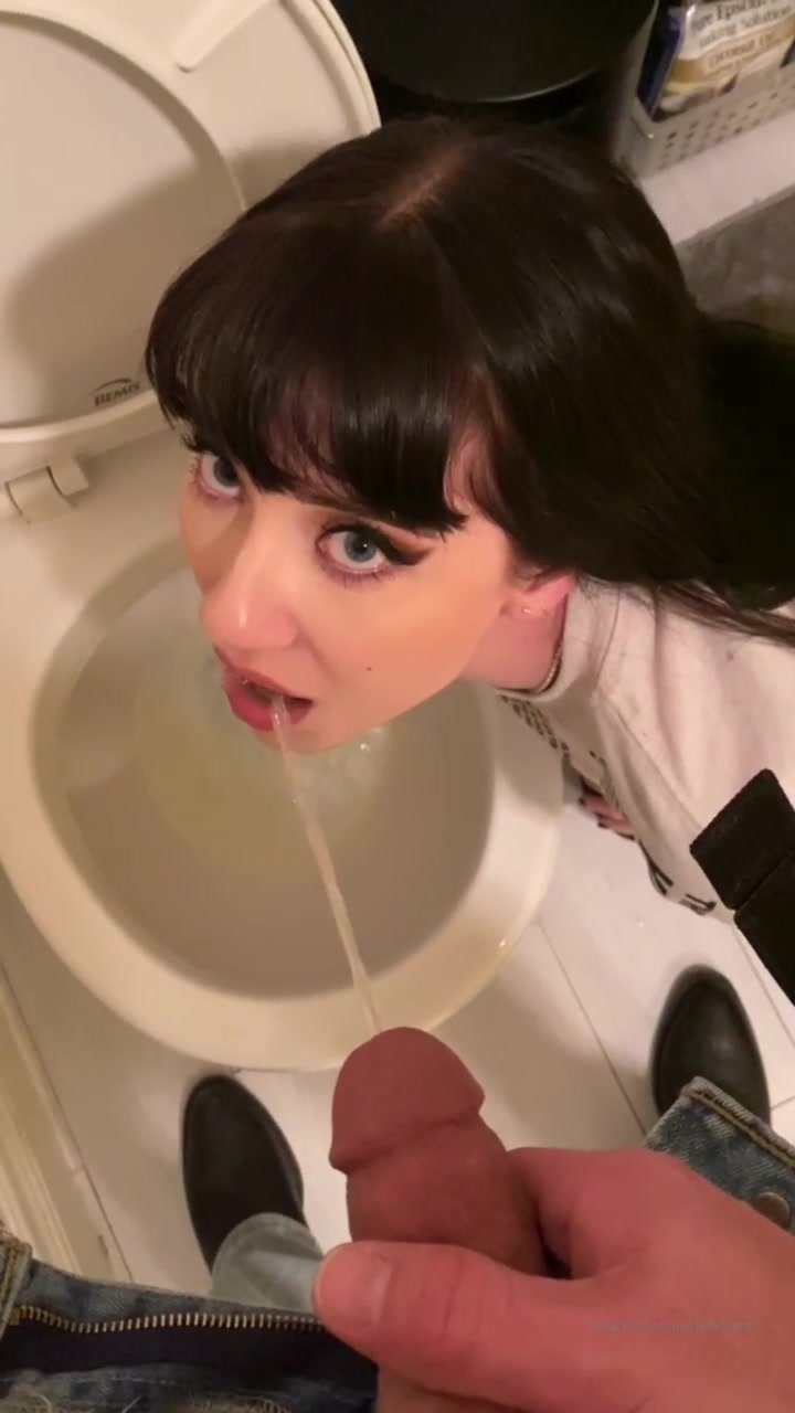 Goth girl human toilet