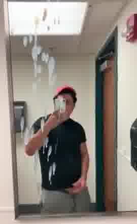 Str8 cum fountain country guy nuts all over his mirror