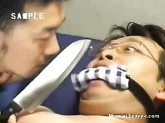 Asian daddy bed bondage