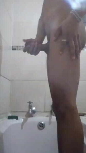 South African shower wank