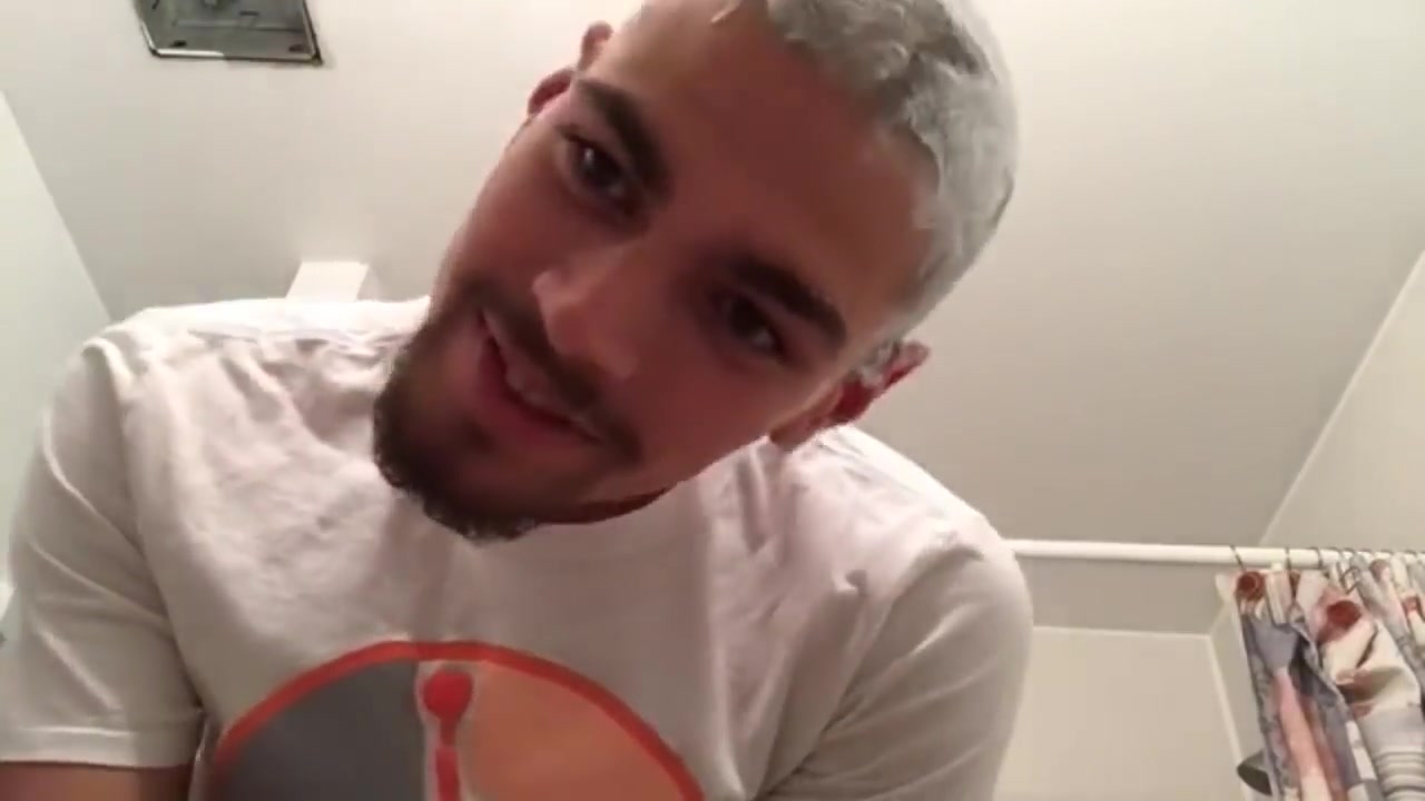 Hot mature shaving his head