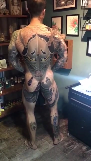 impressive back tattoo