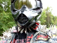 Hot addicted Punkbiker cummin on his Crossbike