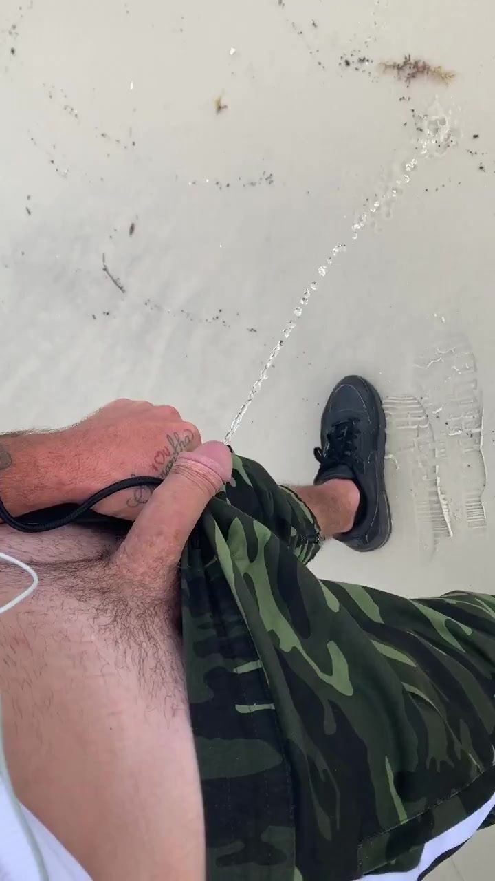 lots of piss on the beach