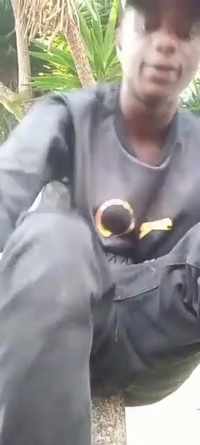 Sexy black guy spitting