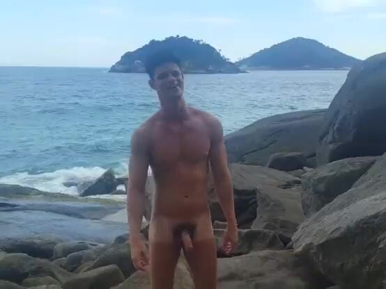 naked guy at the beach