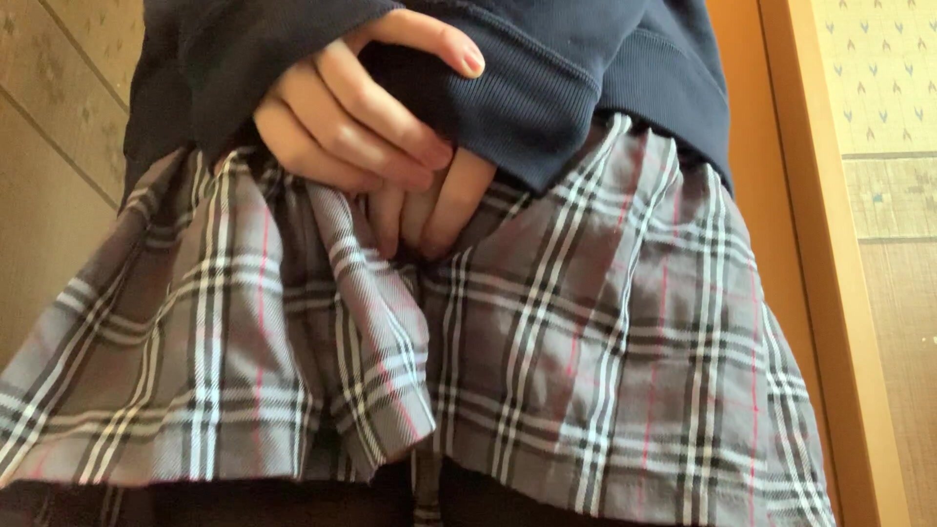 Japanese Crossdresser  student panty poop