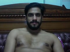 Sexy indian with gorgeous nipples cums on stomach