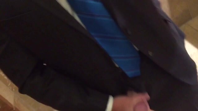Suited Guy Cums
