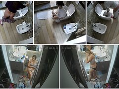 Thicc Lady Shitting After Workout - Home Indoor Bathroom Cam 03