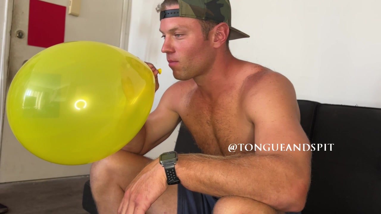 HOT guy blowing balloons : PREVIEW