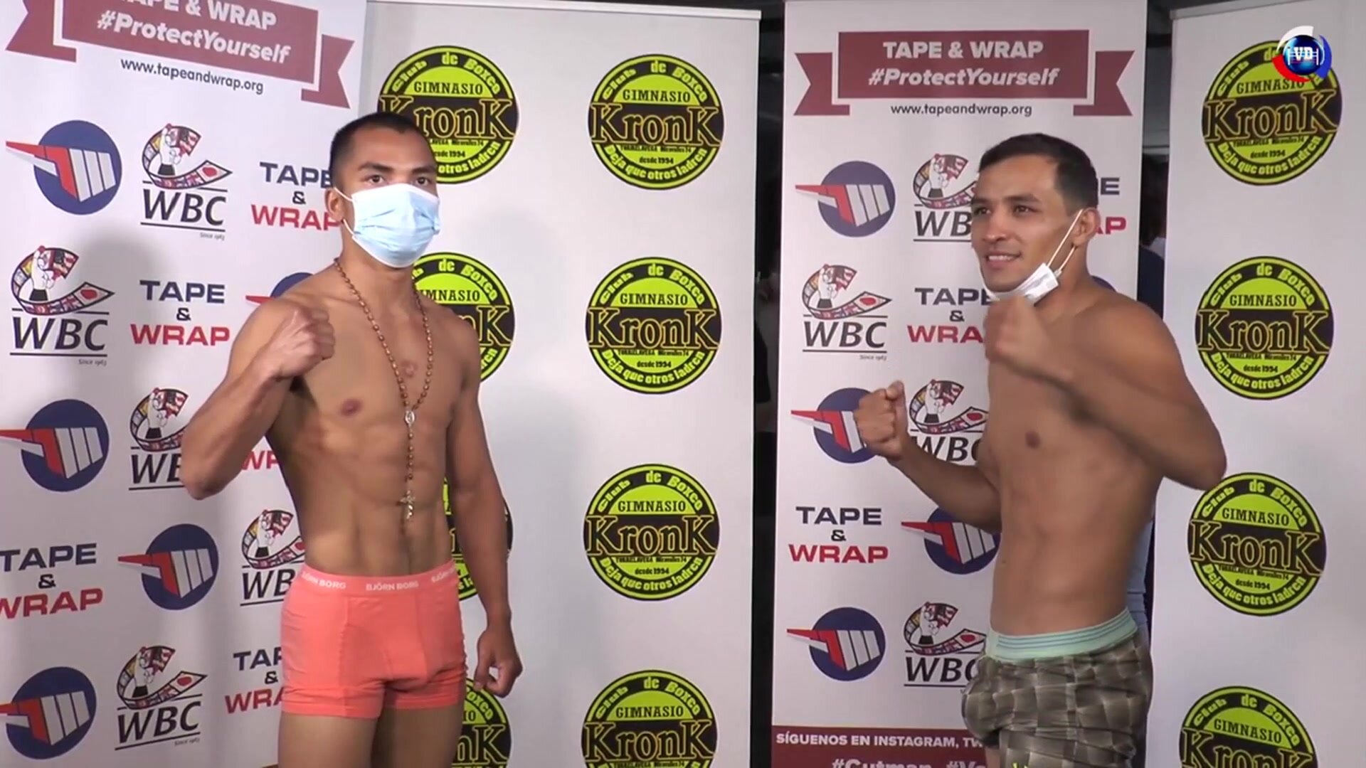 two guys bulging in boxerbriefs at weigh in