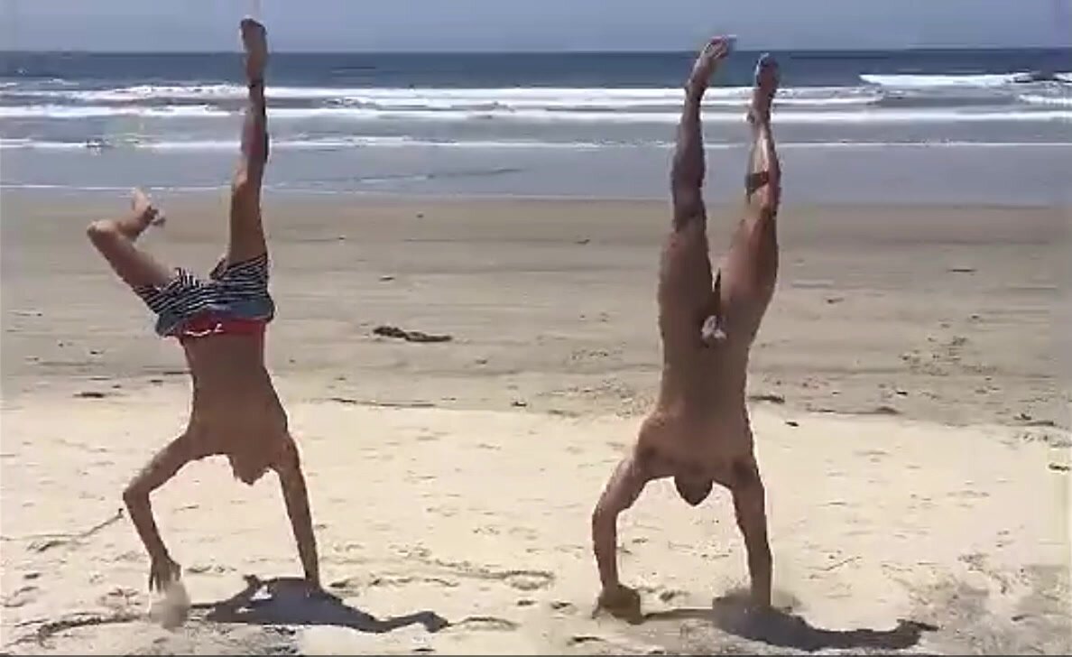 Naked handstand - video 2