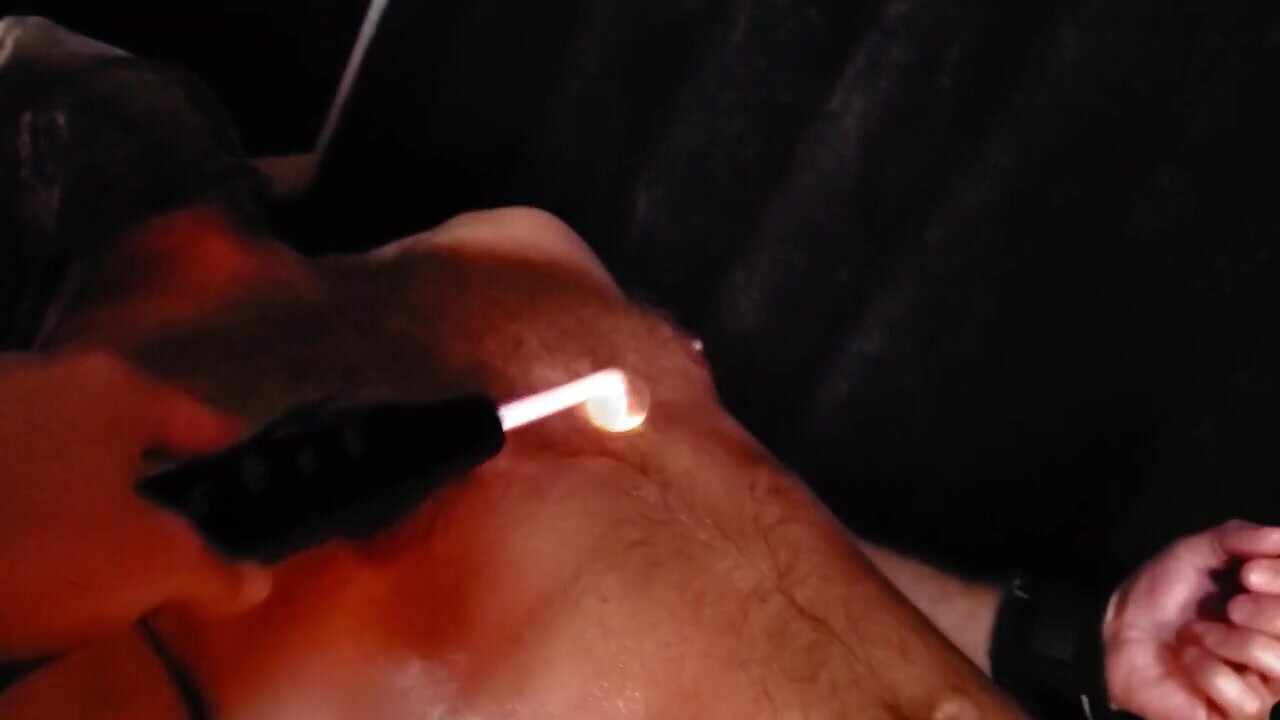 Str8 guy bound & tortured with electro (violet wand)