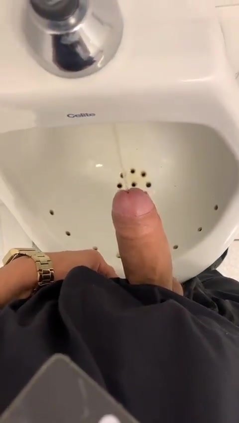 hardon at urinal