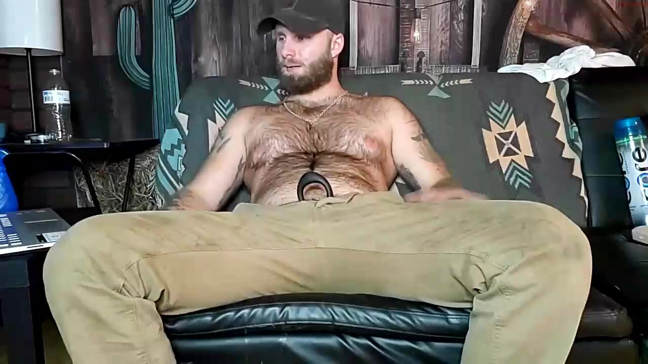 Sexy guy sheds clothes to play with himself
