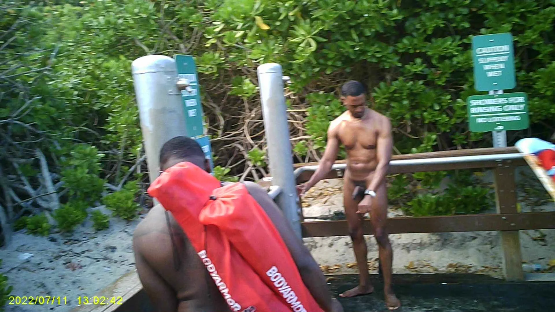 Outdoor shower voyeur