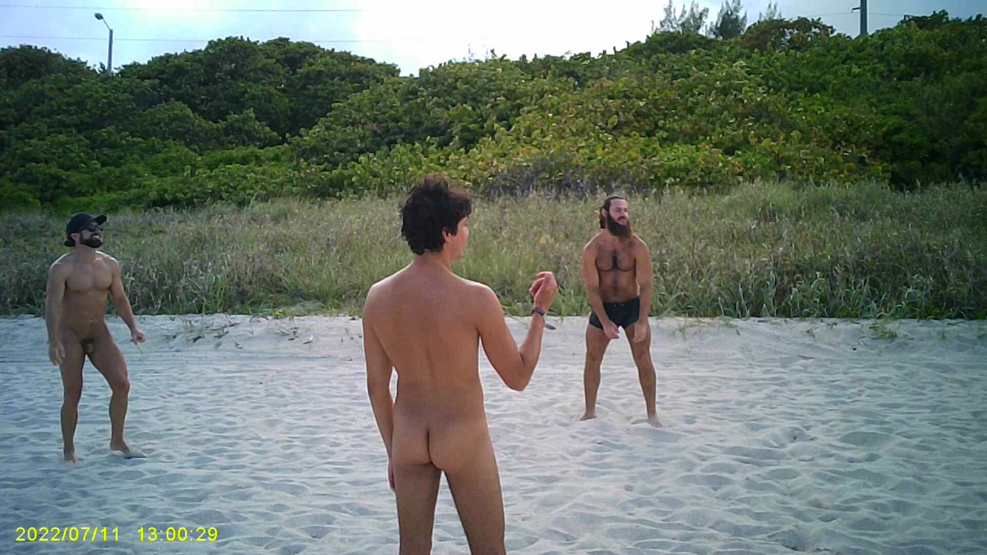 Sort of Volleyball on the Nude Beach