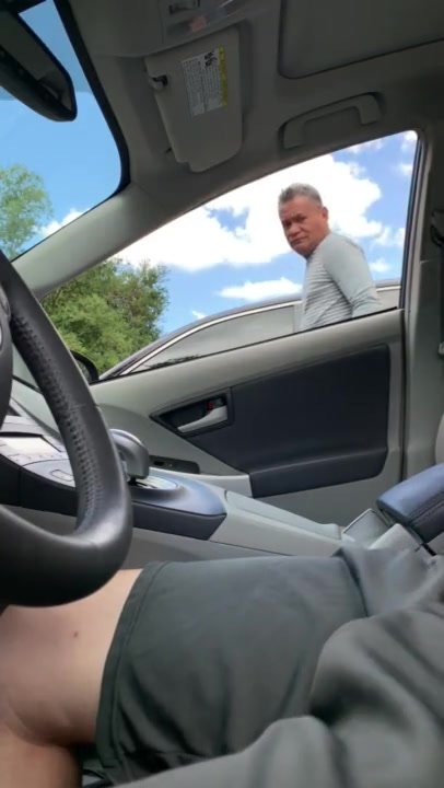 Caught stroking in public