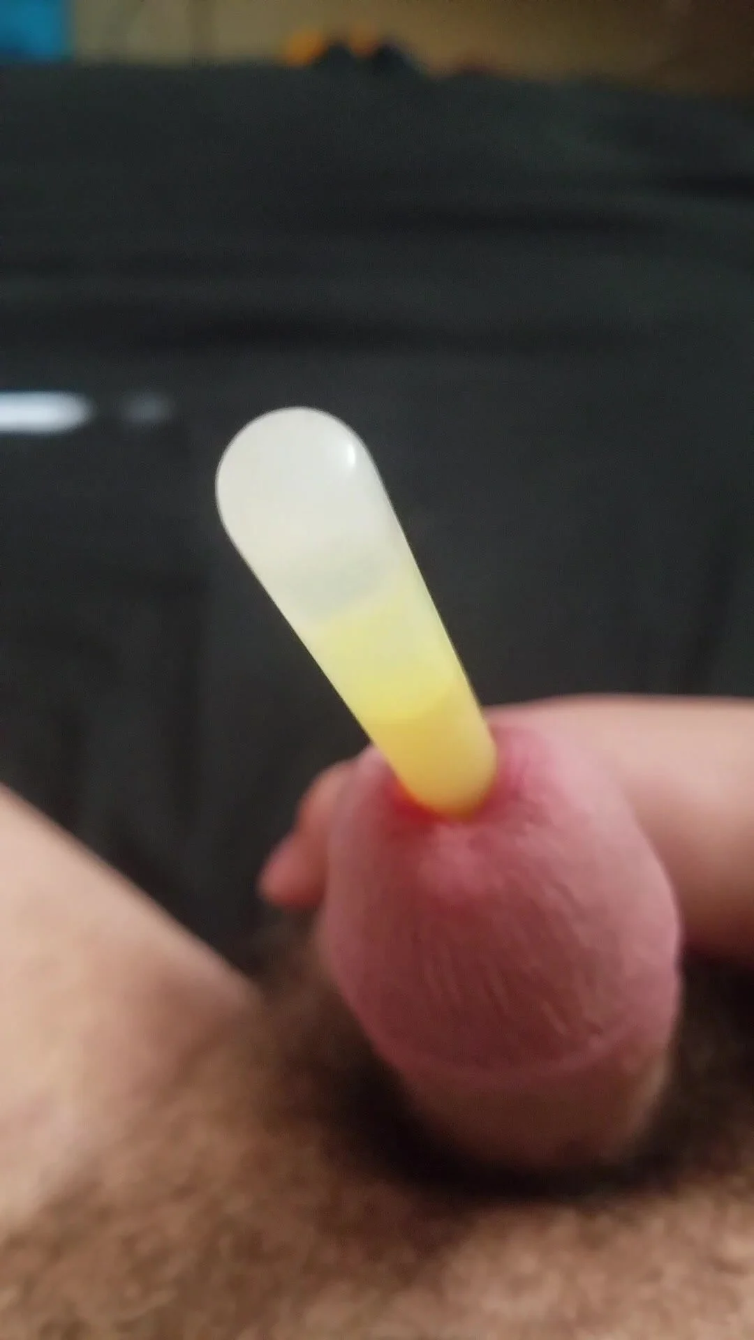 Fat Pee Hole - 2 fat glow sticks stretch out urethra - ThisVid.com